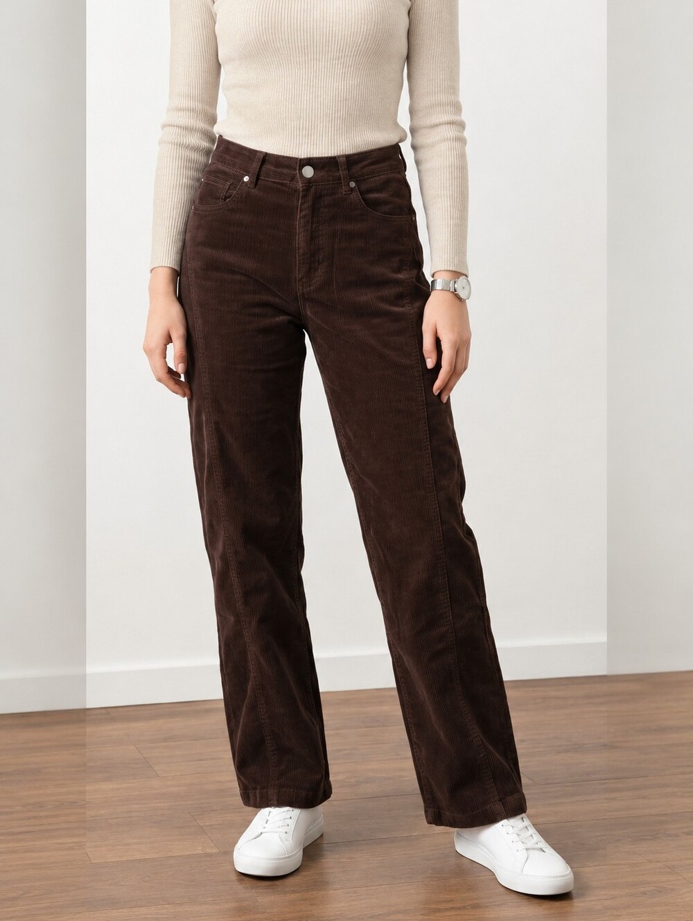 Flamingals Brown Corduroy Pants NWT Women's Medium